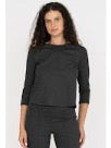 Ripley Rader Ponte Knit 3/4 Sleeve Top | Charcoal