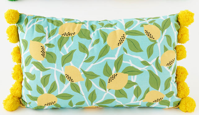 Lemon Lumbar Pillow 11x19