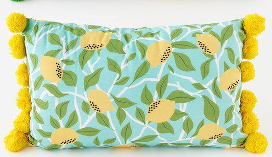 Lemon Lumbar Pillow 11x19