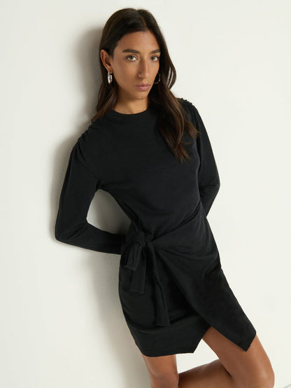 Nation Taylor Wrap Dress | Jet Black
