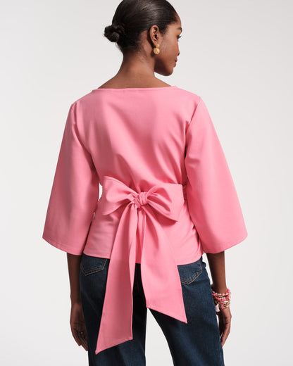 Frances Valentine Whitney Wrap Top Pink