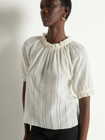 Nation Whitney Ruffle Top | Porcelain