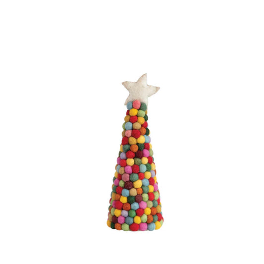 Handmade Pom Pom Multicolored Tree