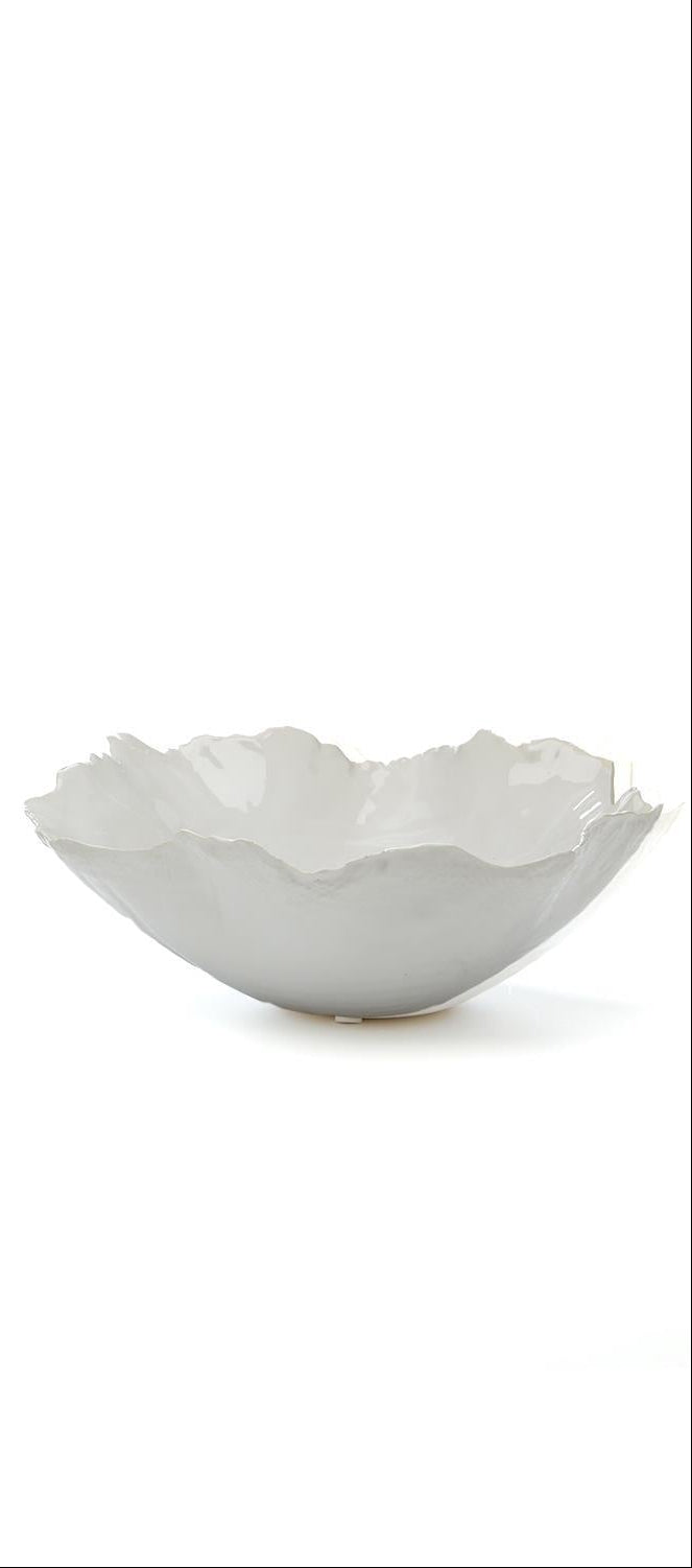 Freeform Ceramic Bowl |Small White