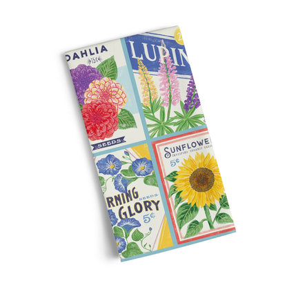 Seed Packets Cotton Kitchen Tea Towel