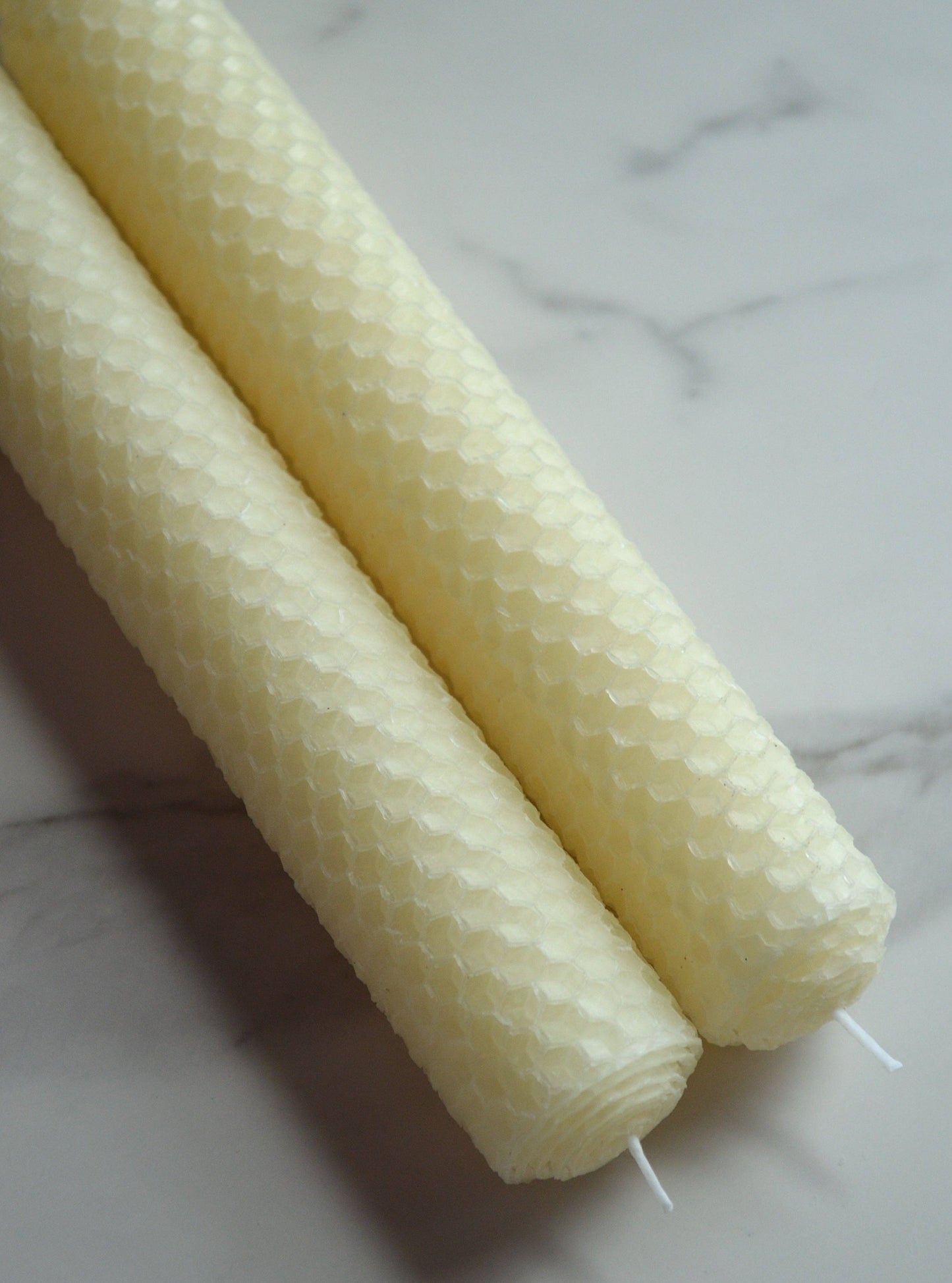 Hand Rolled Beeswax Candlesticks - 2 Pack: Rose