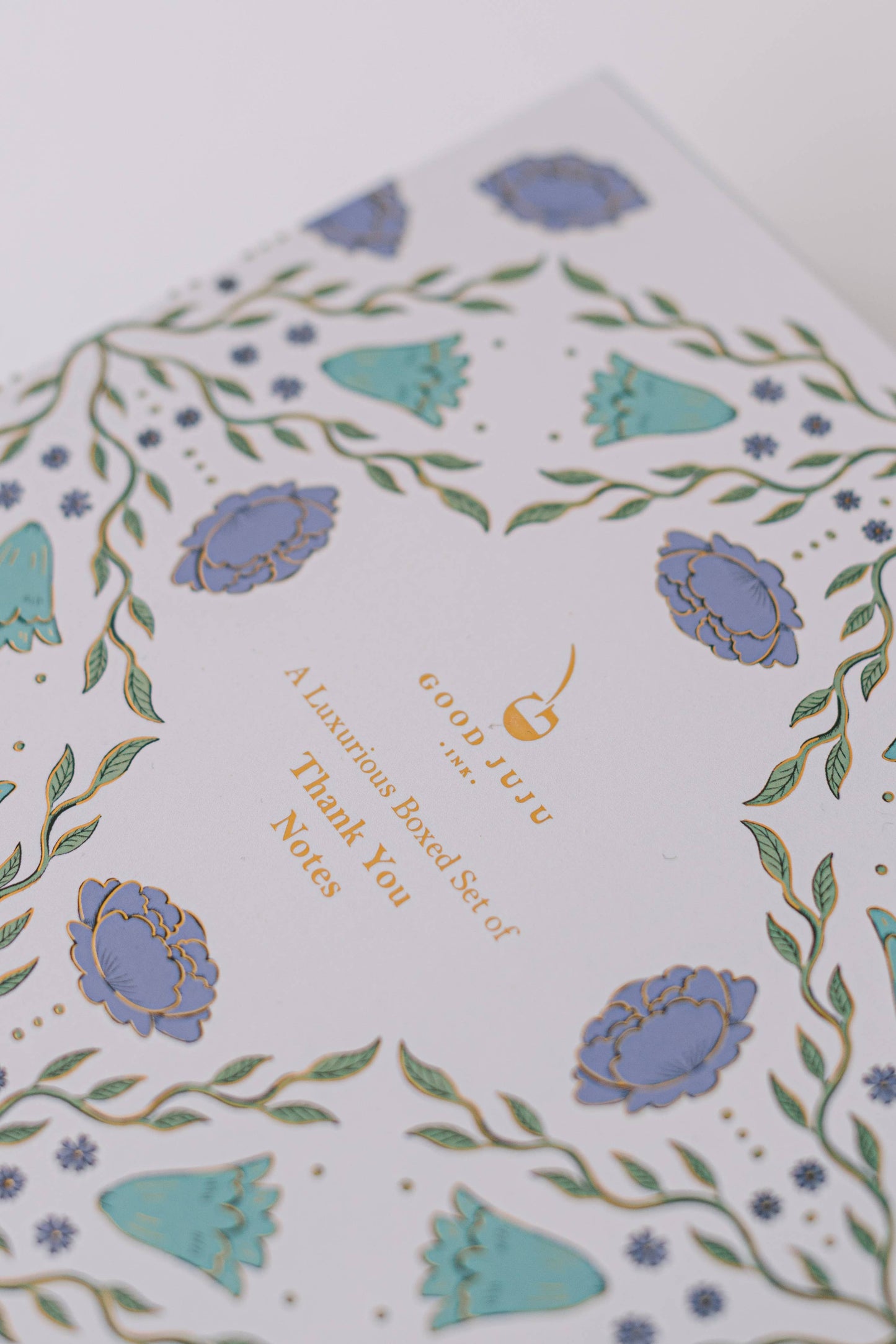 Green & Blue Folk Pattern Luxury Stationery Set