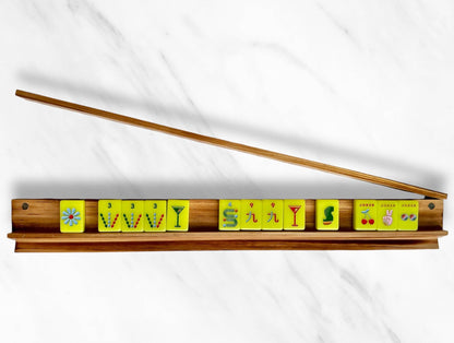 Peace Love Mahjong Mahjong Racks & Pushers Chartreuse