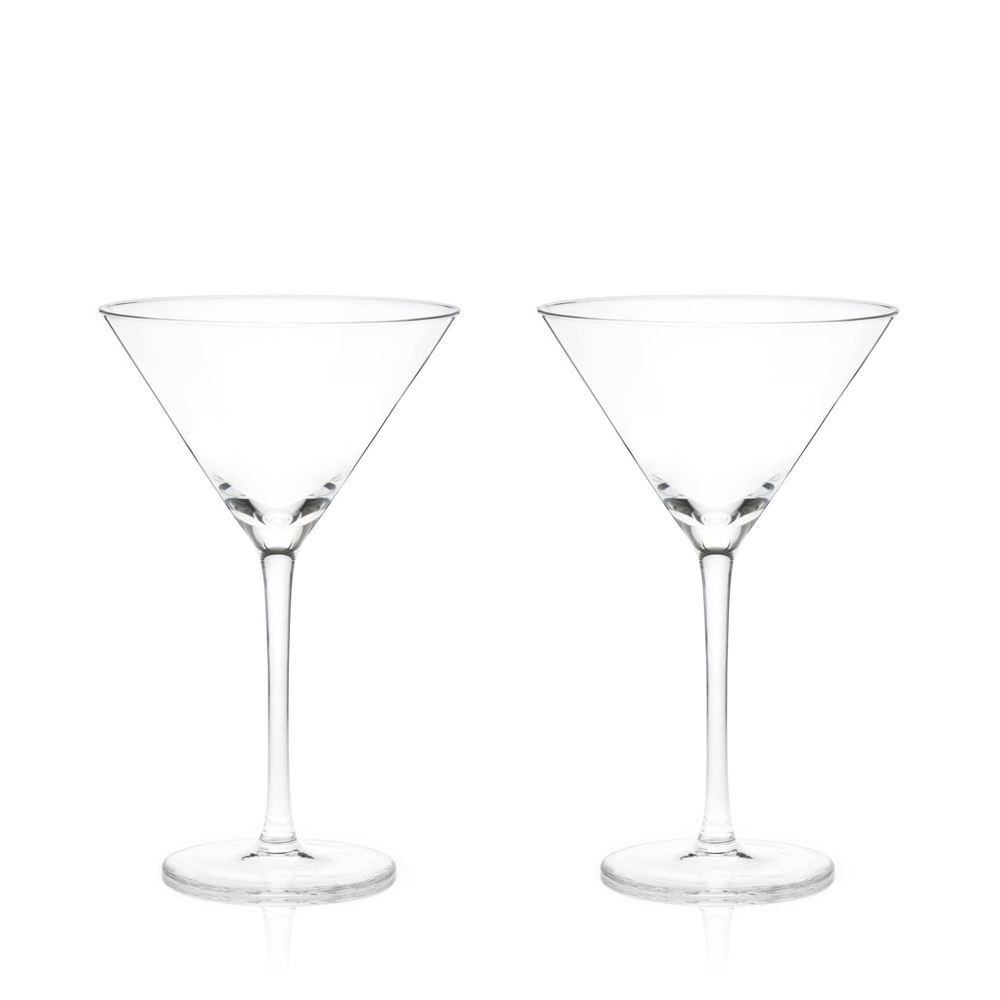 Stemmed Crystal Martini Glasses Set of 2