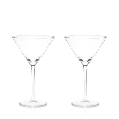Stemmed Crystal Martini Glasses Set of 2