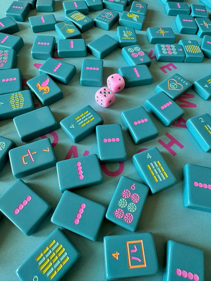 Peace Love Mahjong OG Mahj Tiles Totally Teal