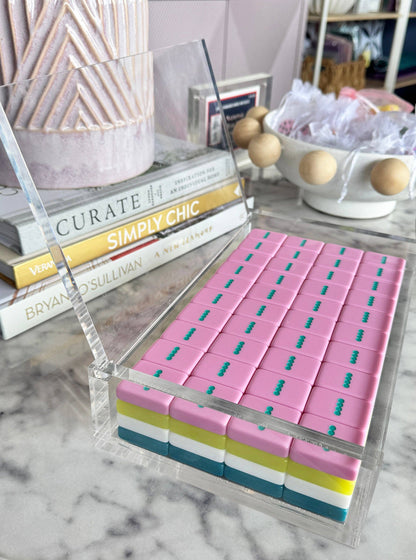 Peace Love Mahjong Tile Display Box | Lucite