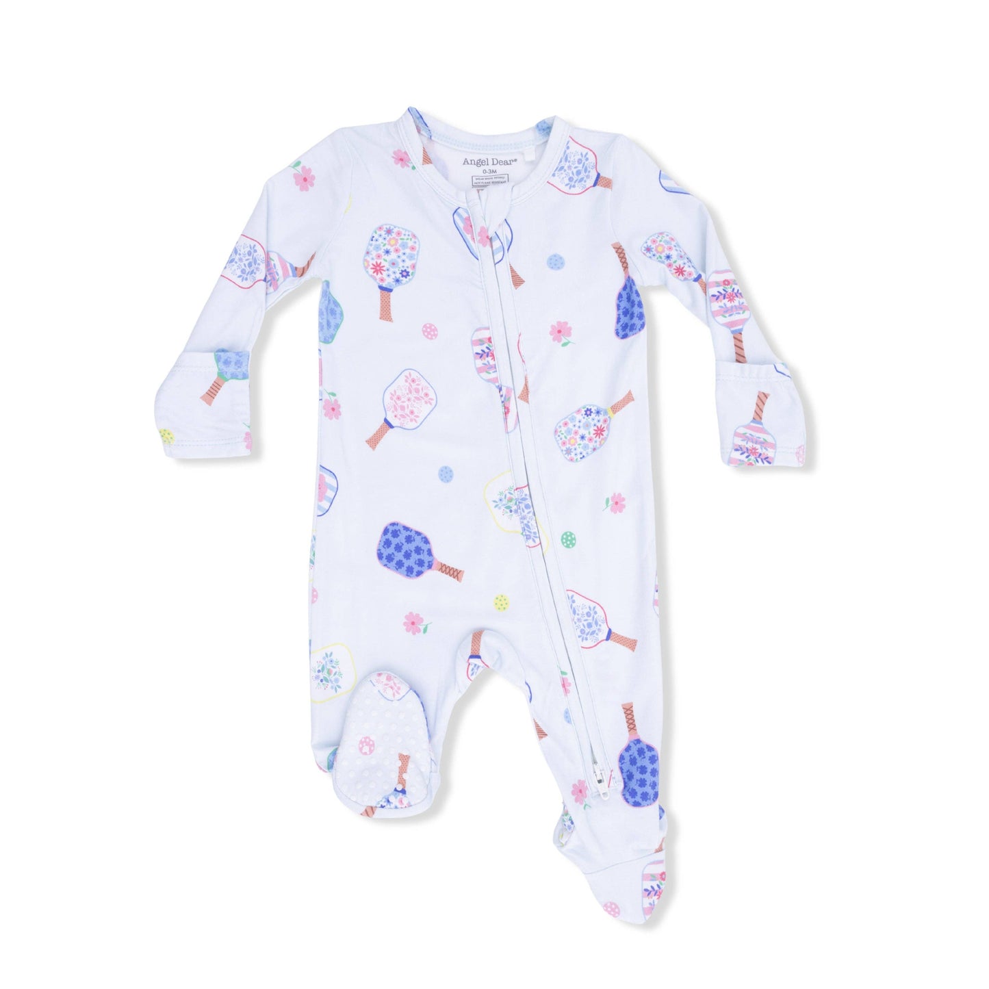 Angel Dear Floral Pickleball | 2 Way Zipper Footie