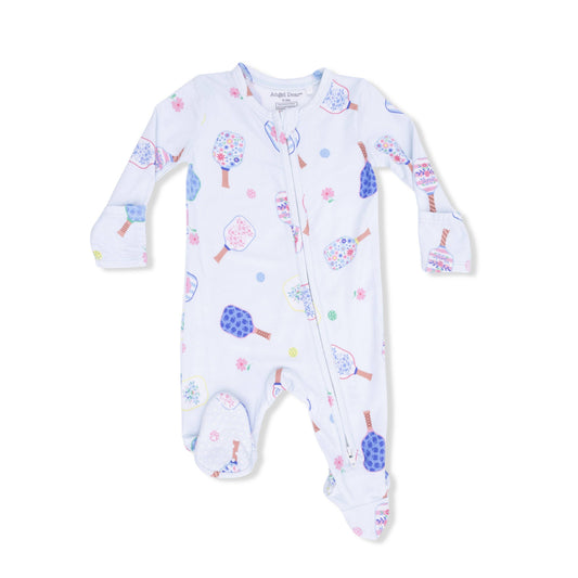 Angel Dear Floral Pickleball | 2 Way Zipper Footie