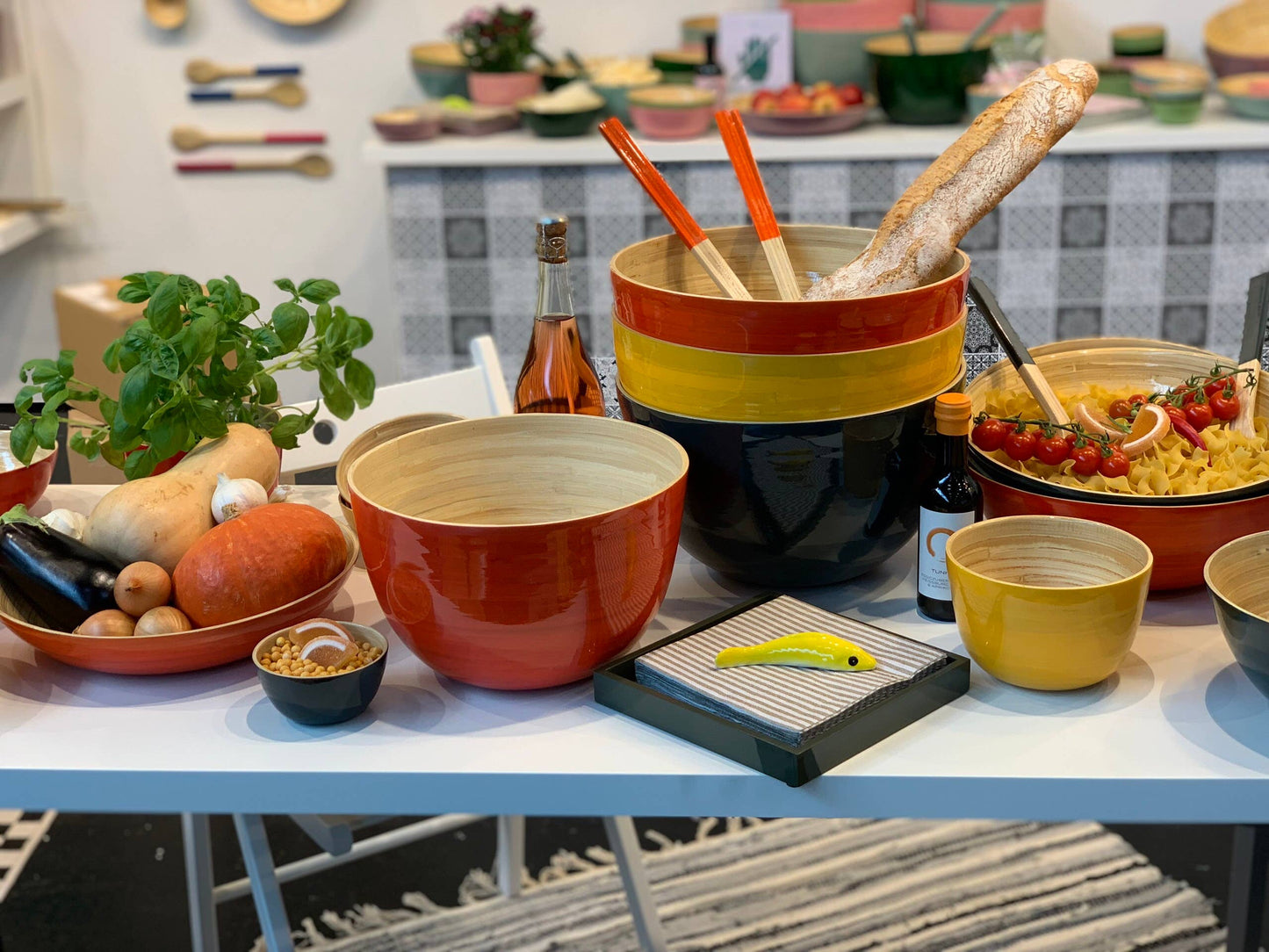 Bamboo Family Bowl: Orange