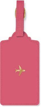 Coral Plane Luggage Tag