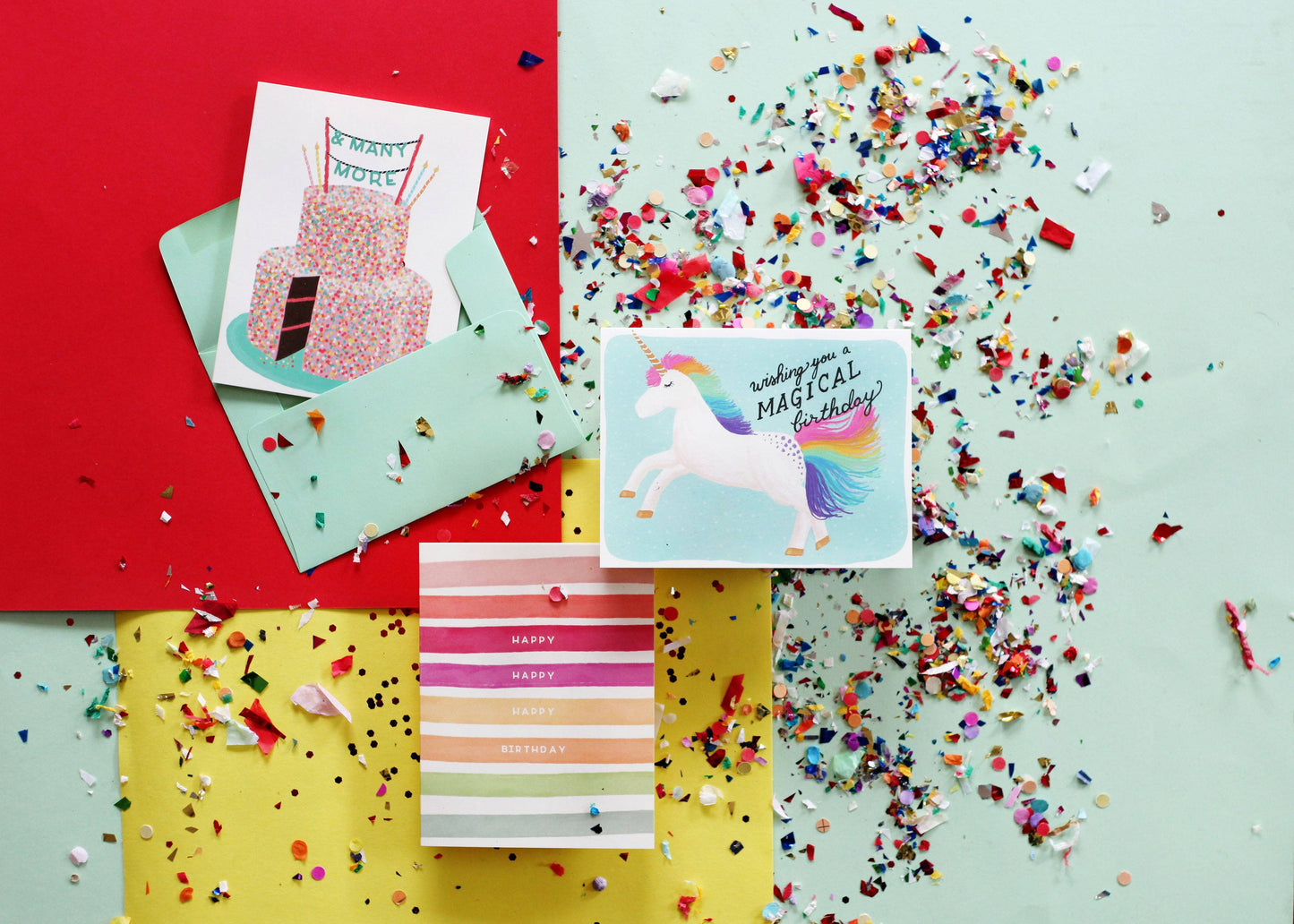 Happy Birthday Stripes Greeting Card