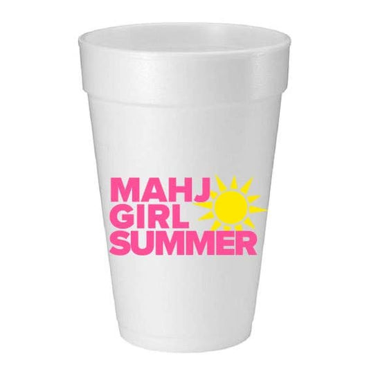 Mahj Girl Summer Foam Cups