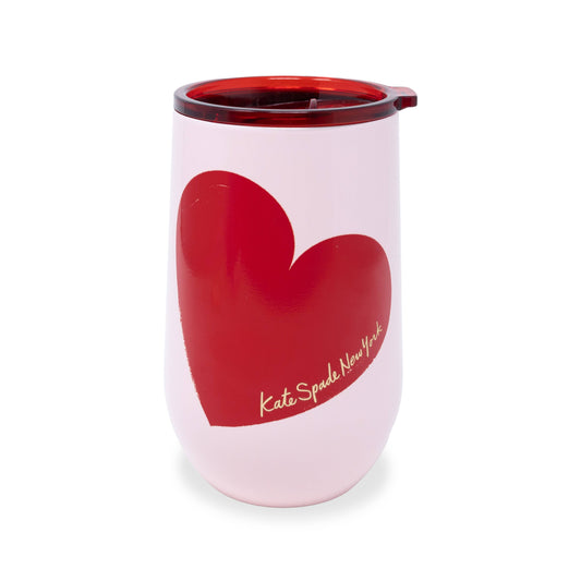Kate Spade New York Sweet Hearts Stainless Steel Wine Tumbler