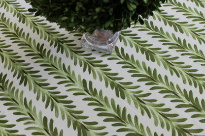 Ferns Tablecloth in Moss Green: 120" Round