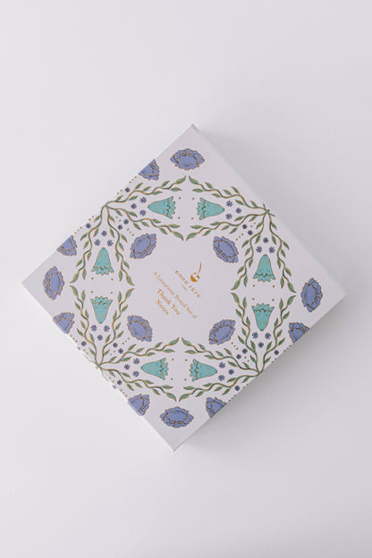 Green & Blue Folk Pattern Luxury Stationery Set