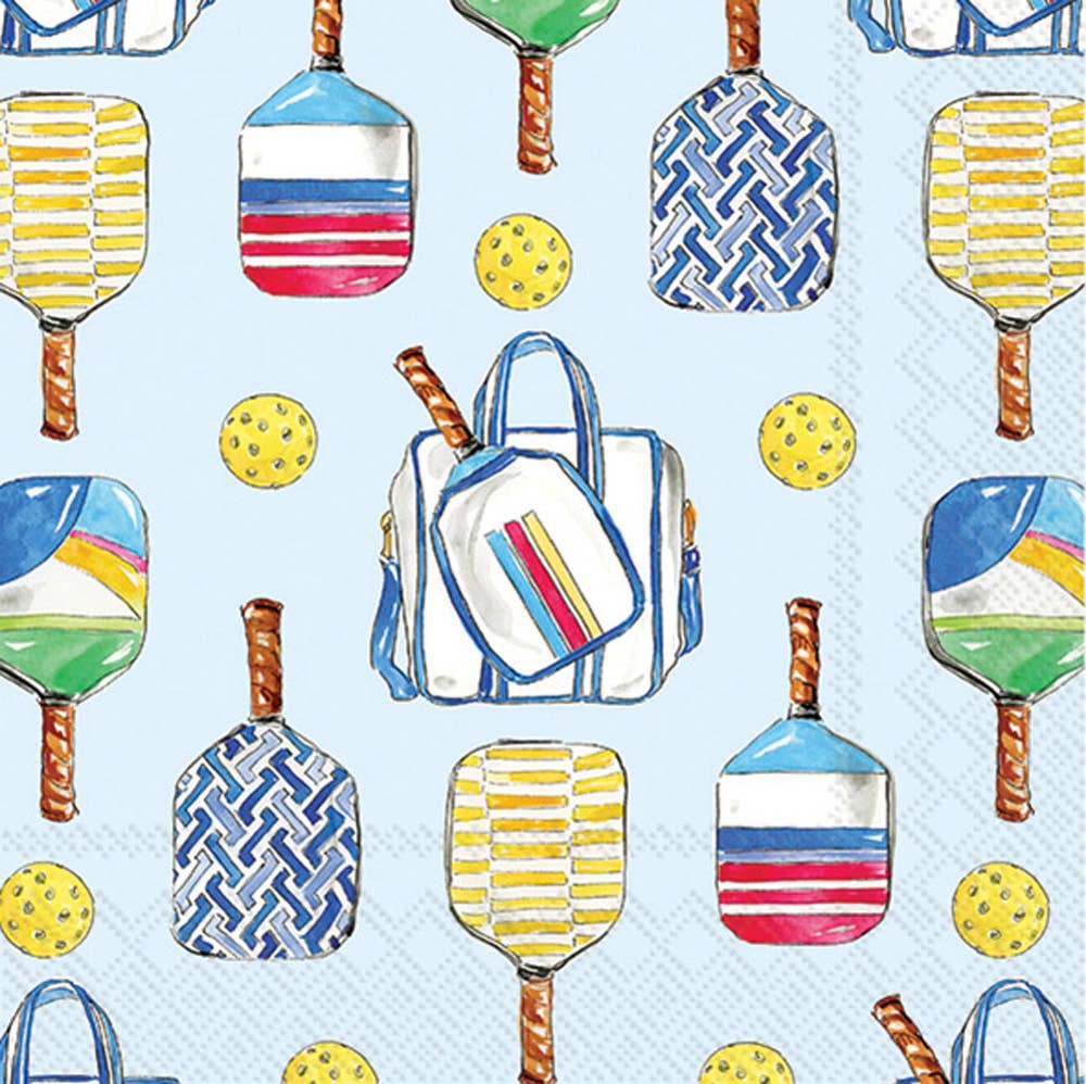 Paper Cocktail Napkins - Pickleball Allover Rosanne Beck