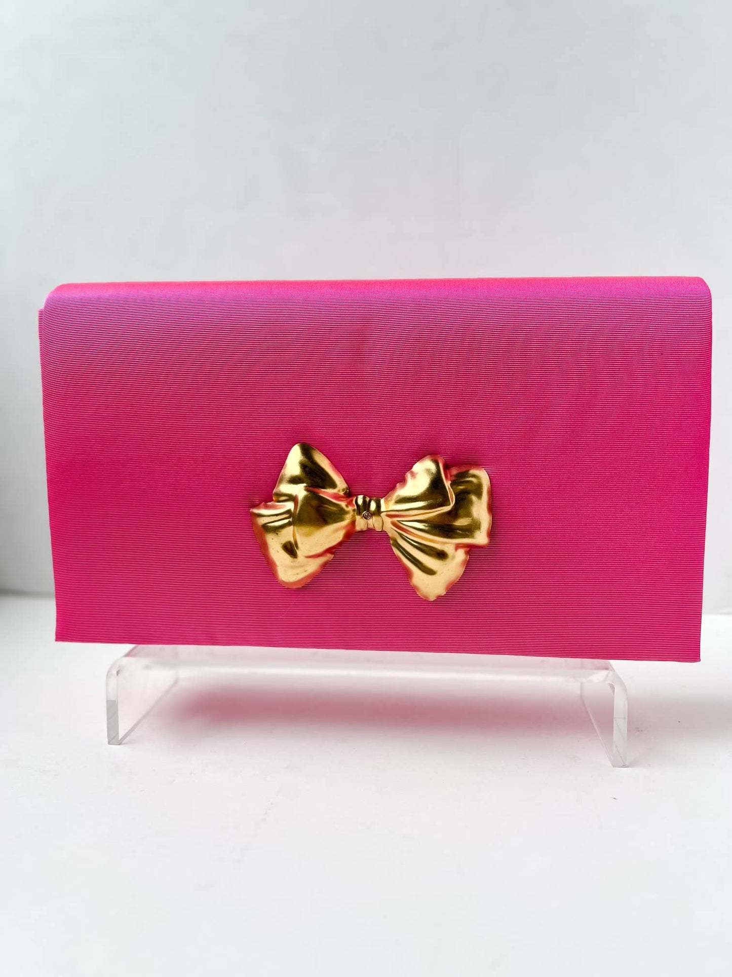 Lisi Lerch Gold Bow Pink Jillian Clutch