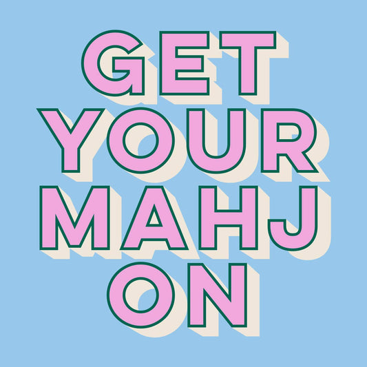 Get Your Mahj On Funny Cocktail Napkins