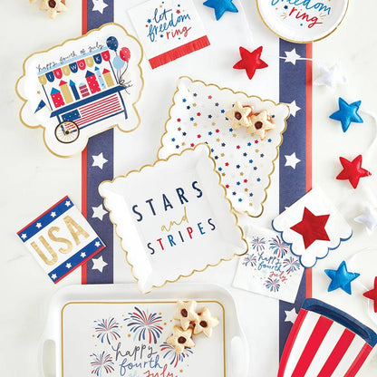 Star Scalloped Paper Cocktail Napkin