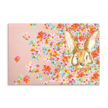Spring Floral Rabbit Paper Placemats