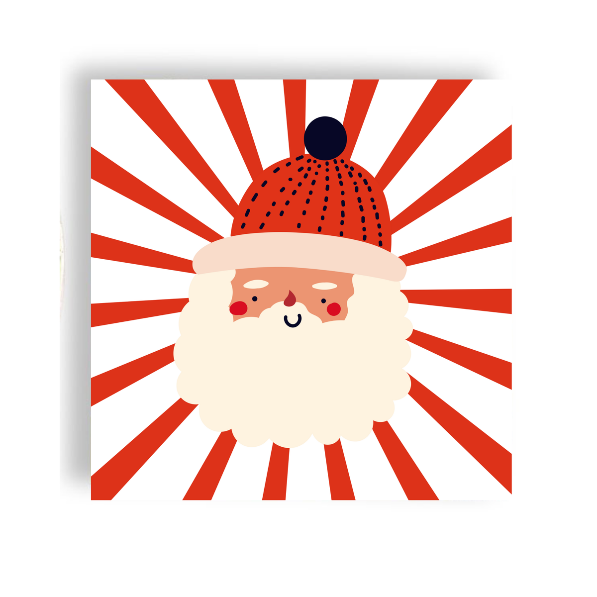 Paper Holiday Cocktail Napkin | Santa Claus