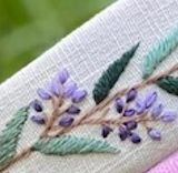 Spring Floral Embroidered Headband Hydrangea - Yellow