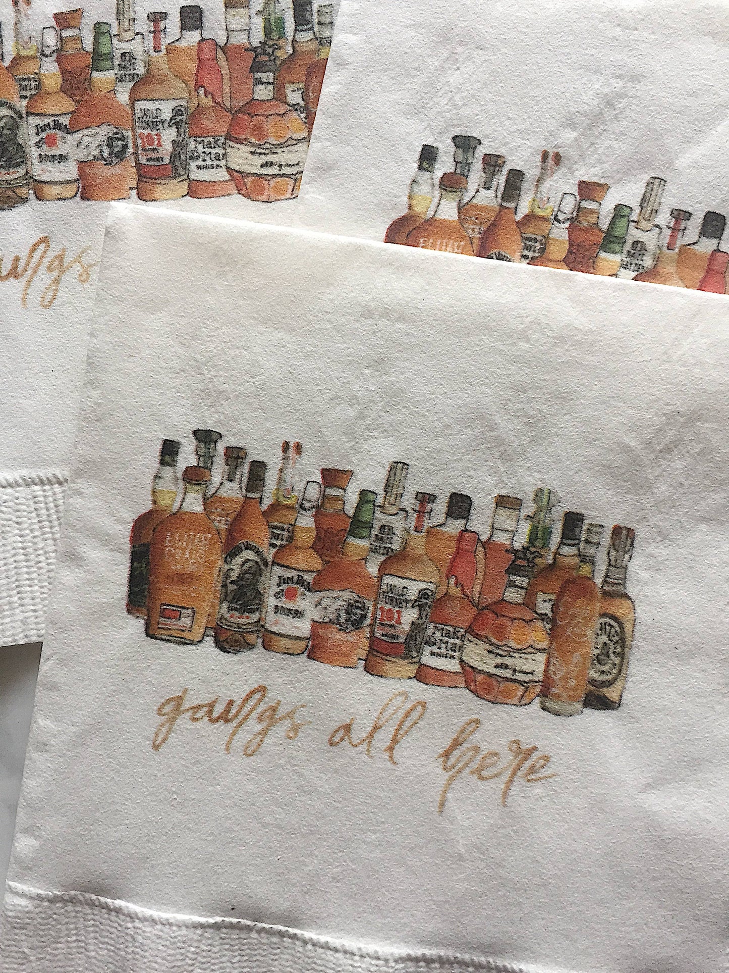 Gangs All Here Multiple Bourbons Cocktail Napkin