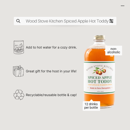 Wood Stove Kitchen Spiced Apple Hot Toddy Cocktail Mixer