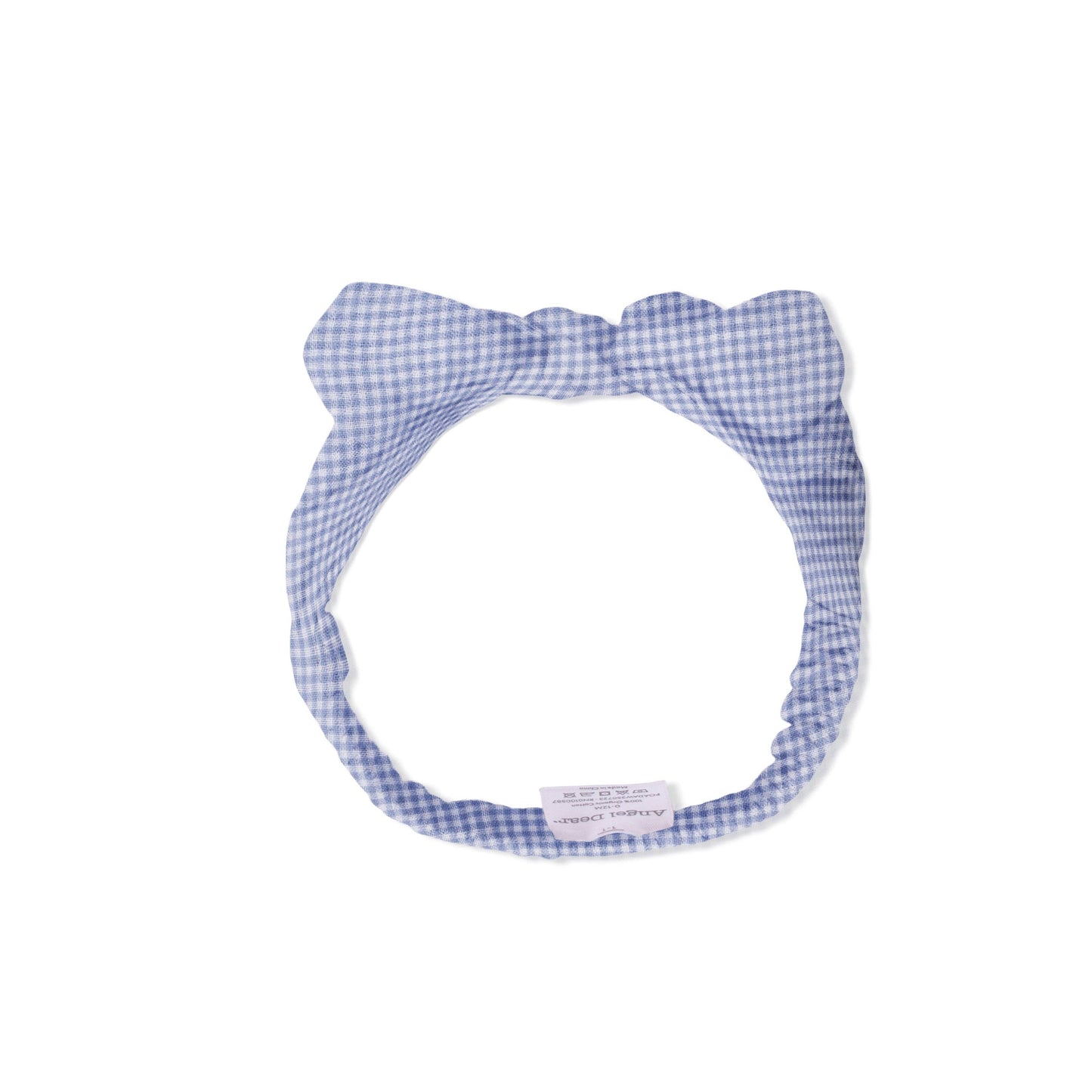 Angel Dear Micro Gingham Blue Blizzard | Knot Headband