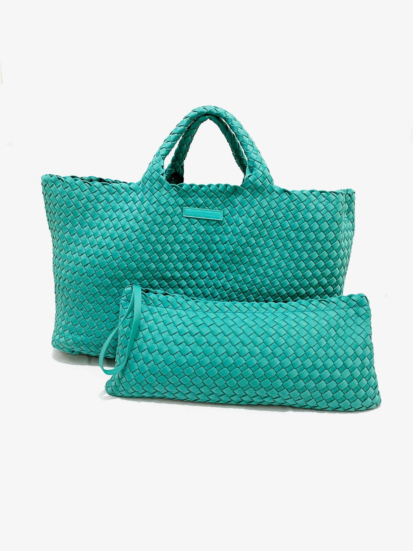 Peace Love Mahjong Woven Mahjong Carryall Bright Pink