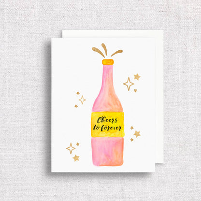 Champagne Wedding Greeting Card