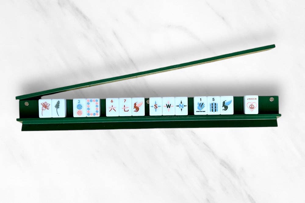 Peace Love Mahjong Mahjong Racks & Pushers Oak