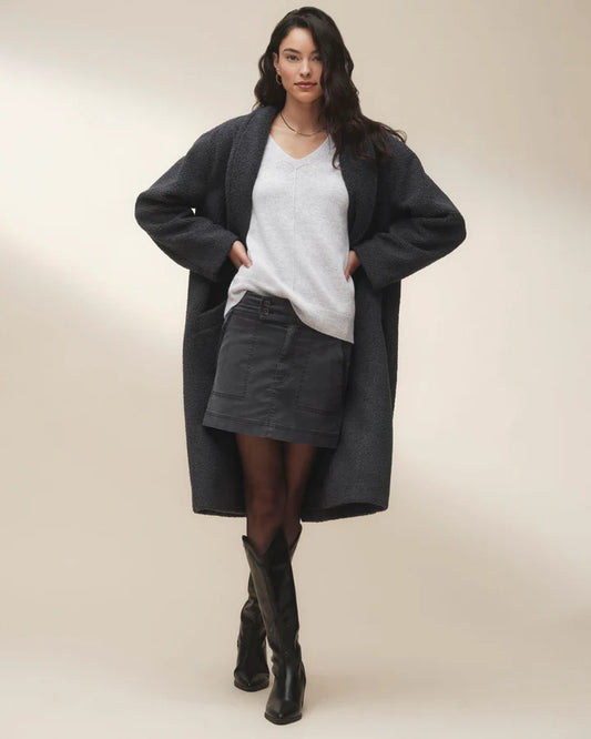 Splendid Sivan Double Breasted Boucle Coat