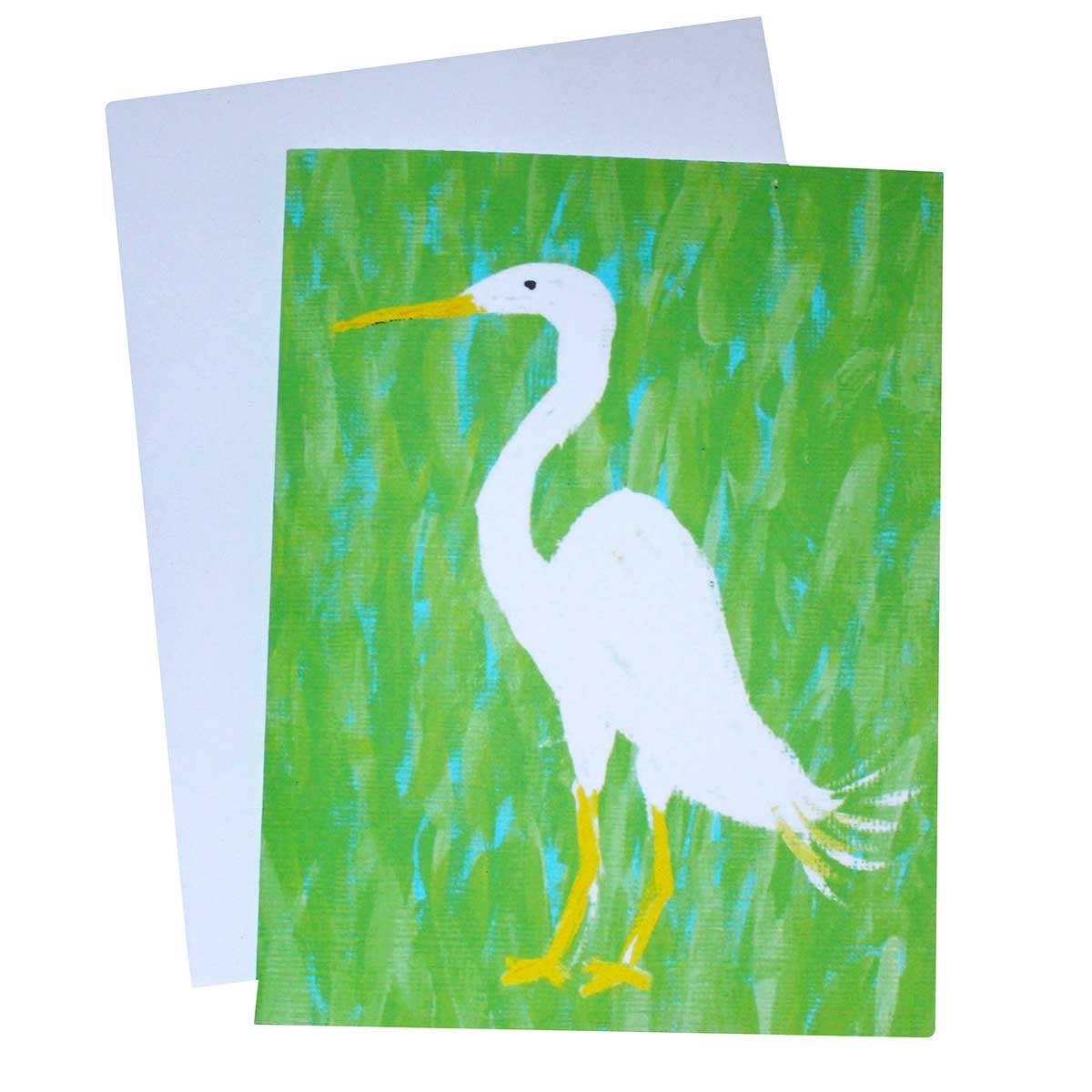 White Egret Notecard Set