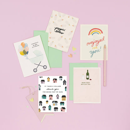 Baby Bottles Greeting Card