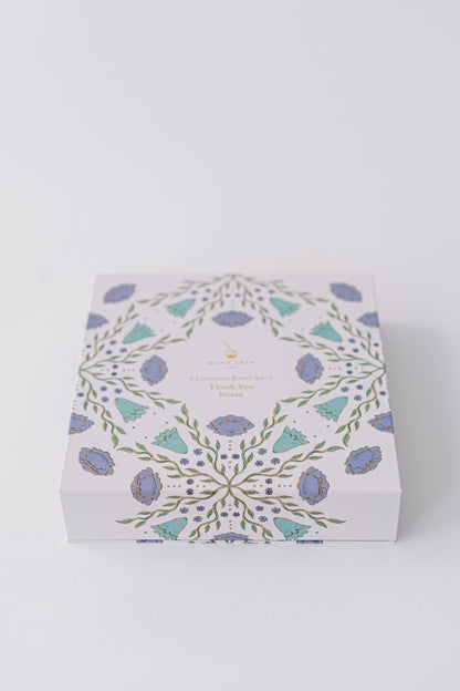 Green & Blue Folk Pattern Luxury Stationery Set