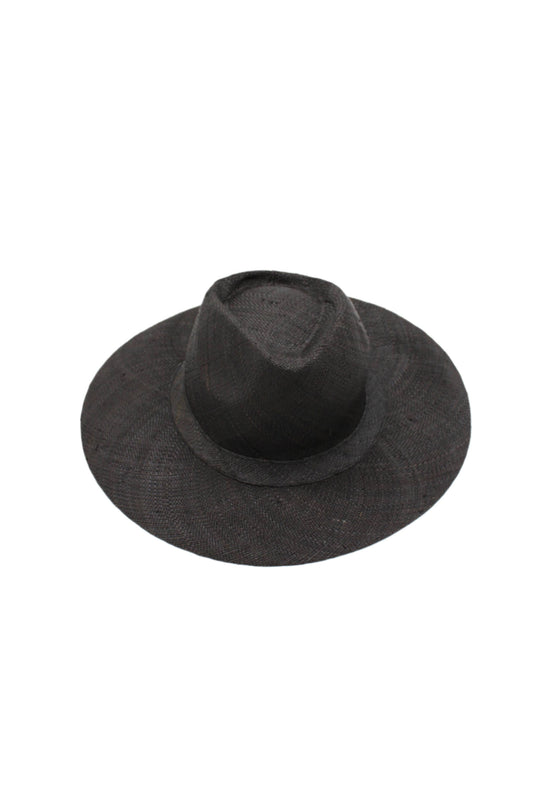 Panama Unisex Straw Hats: Black
