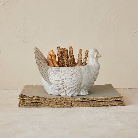 Stoneware Turkey Shaped Bowl