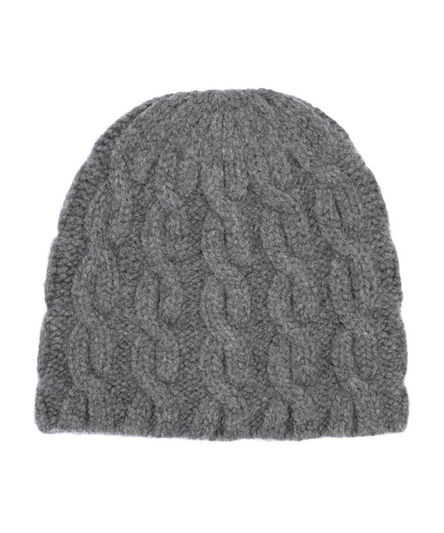 Jumbo Cable Beanie- Charcoal Heather