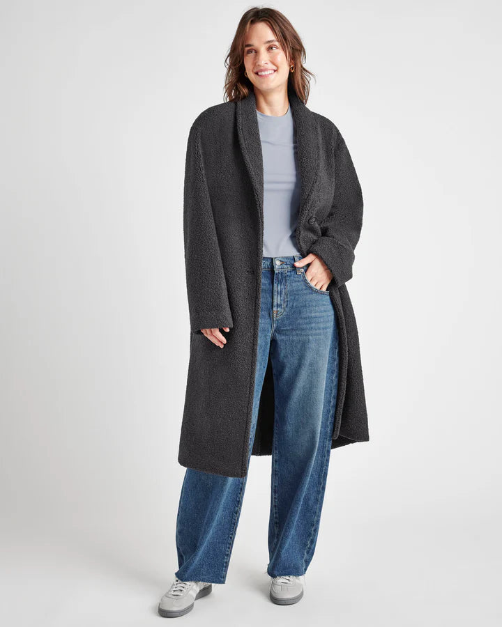 Splendid Sivan Double Breasted Boucle Coat