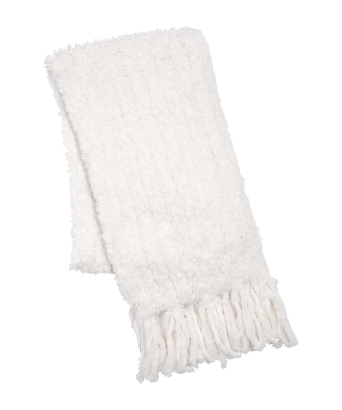 Plush Fur Scarf- Cream