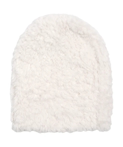 Plush Fur Beanie- Cream