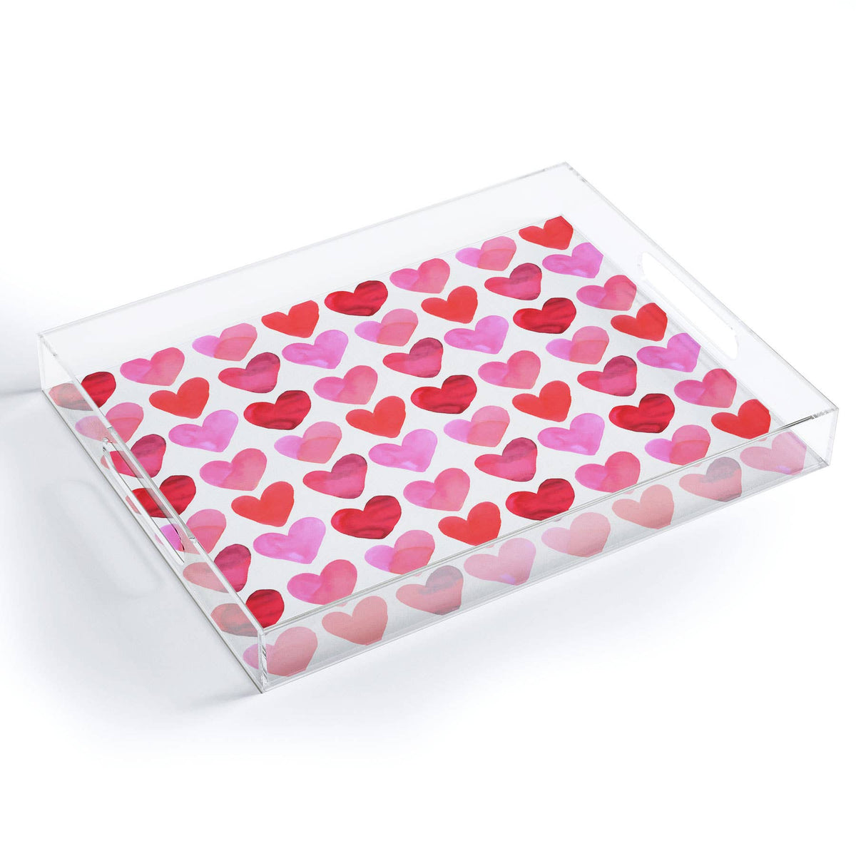 Small Acrylic Tray | Heart Watercolor