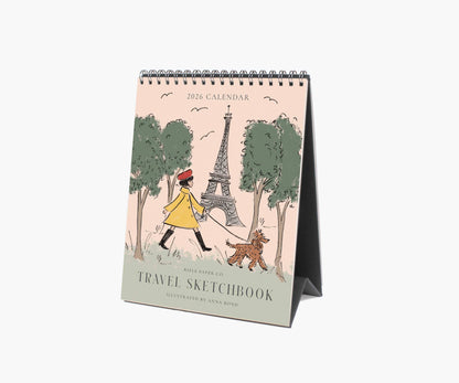 Rifle 2026 Travel Sketchbook Desk Calendar